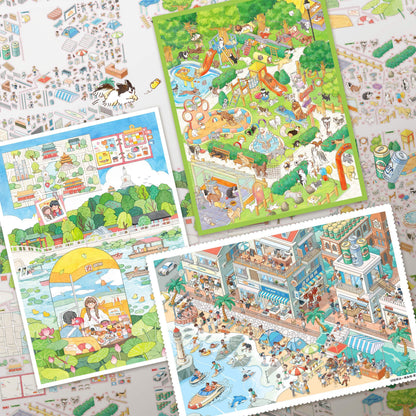 Memory Corners 3D Sticker | 3 Cute Miniature Scenes