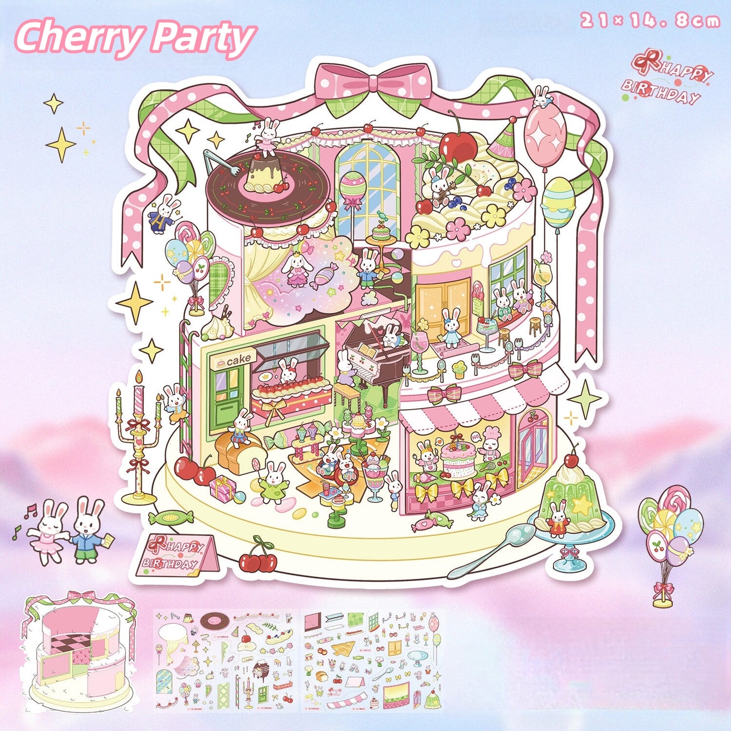 Little Joys 3D Sticker | 4 Cute Miniature Scenes