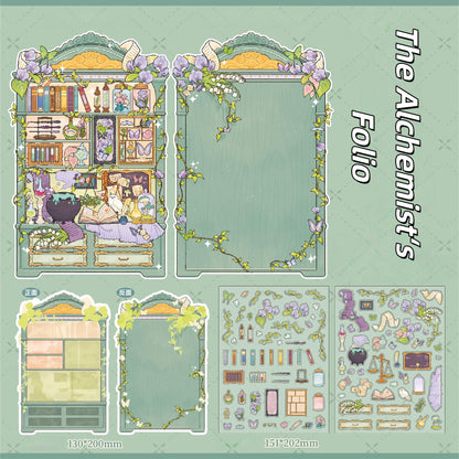 Vitrine Chronicles 3D Sticker | 4 Cute Miniature Scenes
