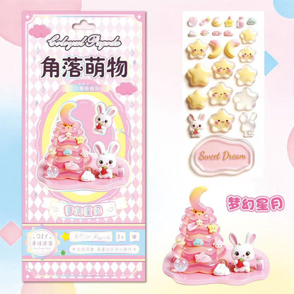 Corner Cuties 3D Stackable Stickers | 12 Cute Miniature Themes