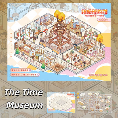 Simulation Management 3D Sticker | 4 Cute Miniature Scenes