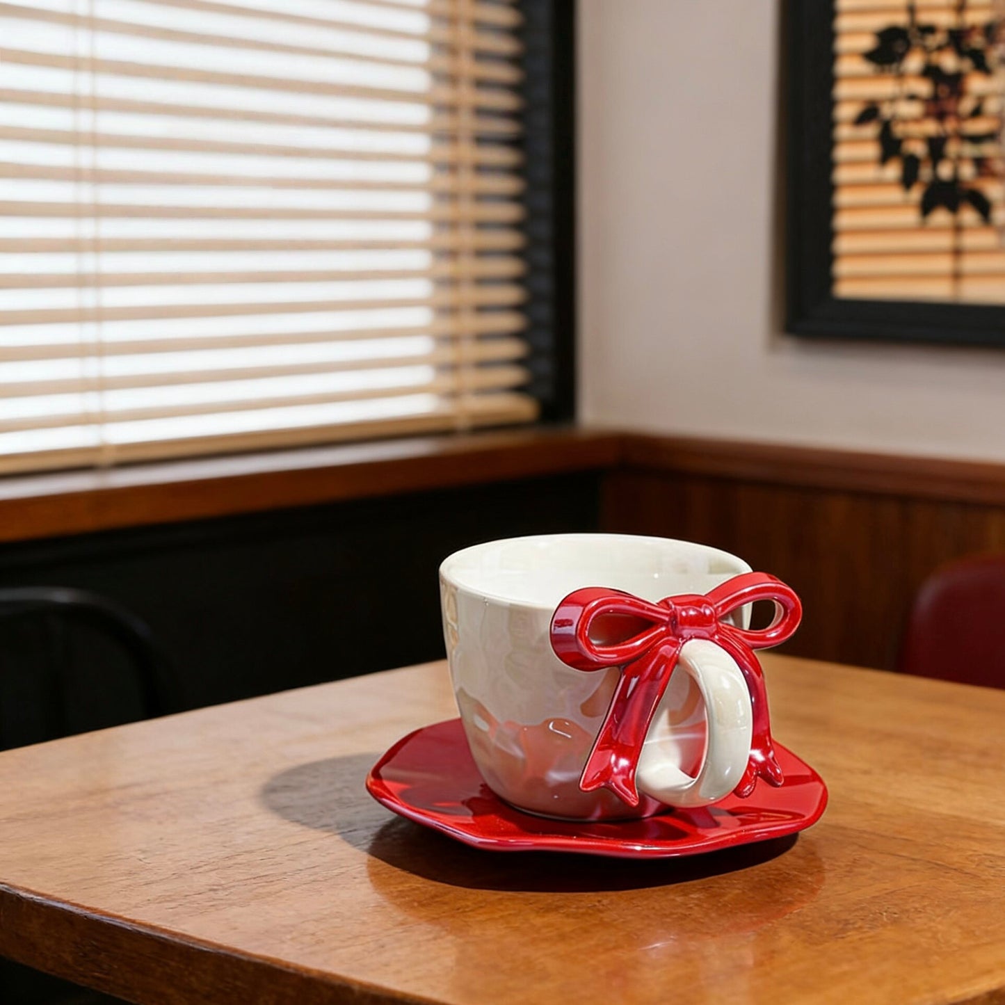 Ribbon Bow Ceramic Mug