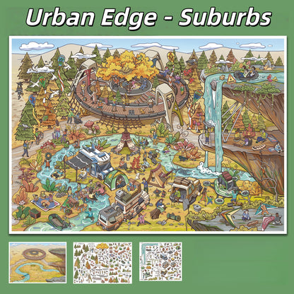 Future Living 3D Sticker | 5 Cute Miniature Scenes