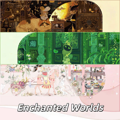 Enchanted Worlds 3D Sticker | 3 Cute Miniature Scenes