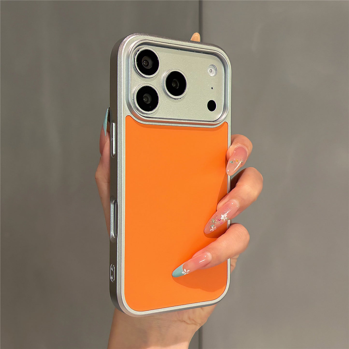 Macaron Solid Color Metal Phone Case