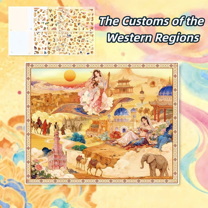 The Splendor of the Silk Road 3D Sticker | 4 Cute Miniature Scenes