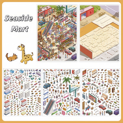 Tides & Tales 3D Sticker | 4 Cute Miniature Scenes