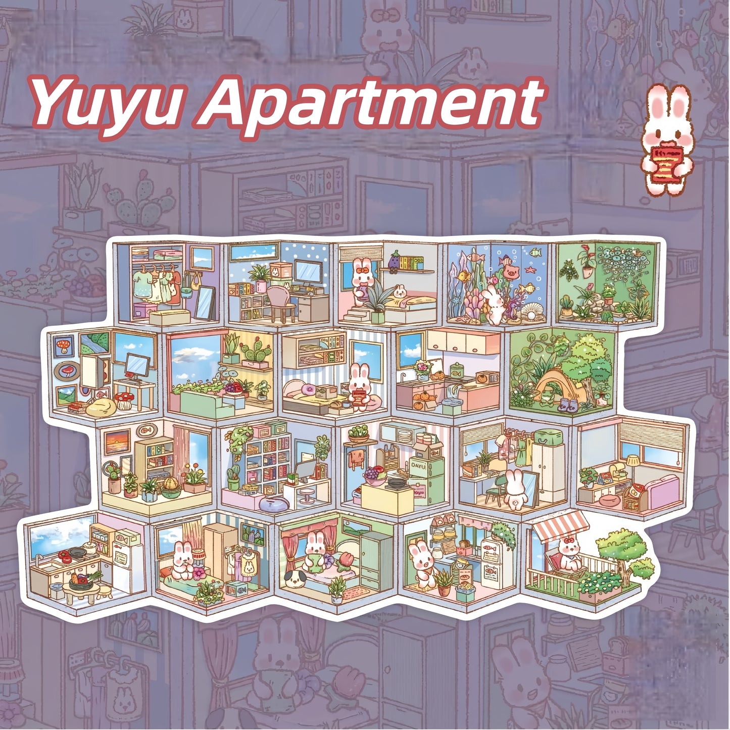 Wonderful Day 3D Sticker | 3 Cute Miniature Scenes