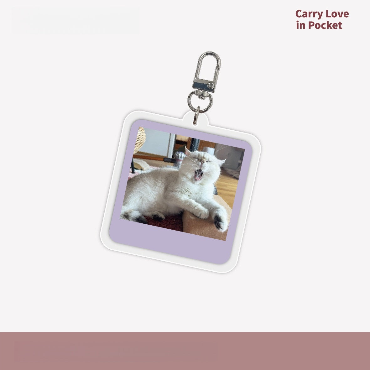 Custom Family & Pet Group Photo Acrylic Keychain