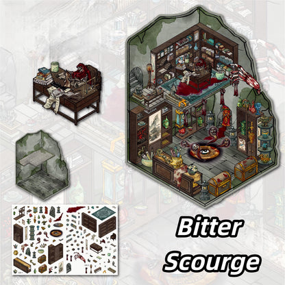 Wedding's Curse 3D Sticker | 5 Cute Miniature Scenes