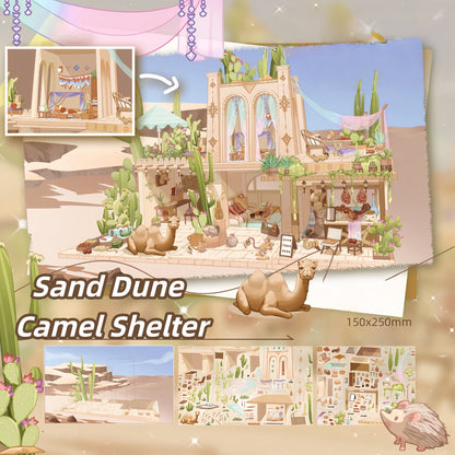 Residence Cottage 3D Sticker | 4 Cute Miniature Scenes