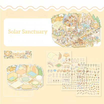 Fantasy Realm 3D Sticker | 4 Cute Miniature Scenes