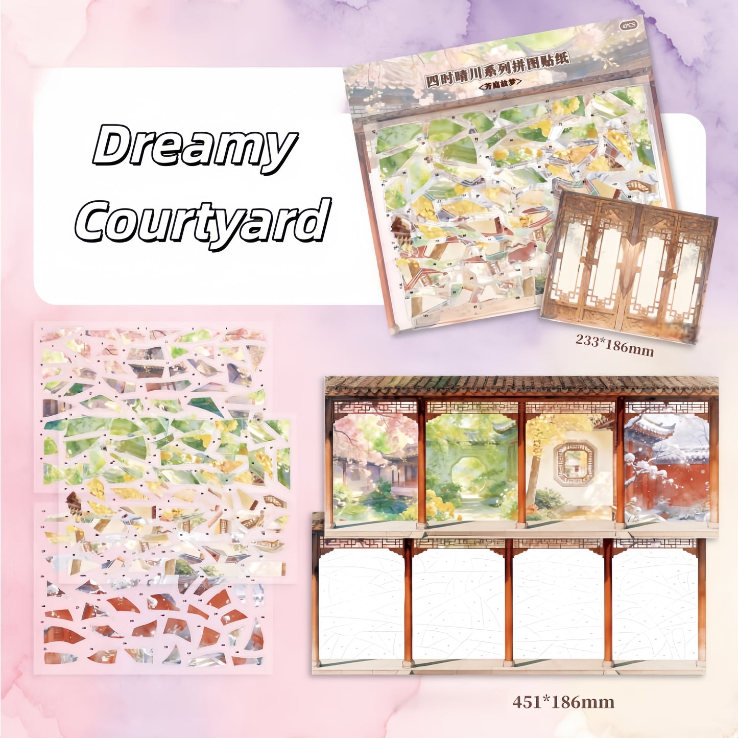 Scenic Journey 3D Sticker | 4 Cute Miniature Scenes