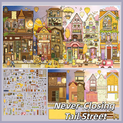 Animal Town 3D Sticker | 2 Cute Miniature Scenes