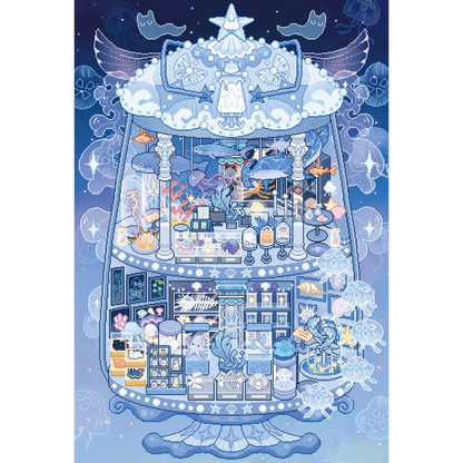 Dream House 3D Sticker | 4 Cute Miniature Scenes