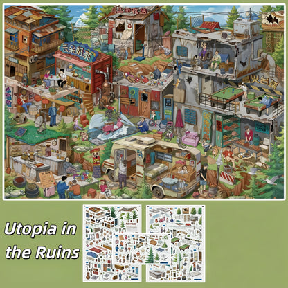 Life Corners 3D Sticker | 8 Cute Miniature Scenes