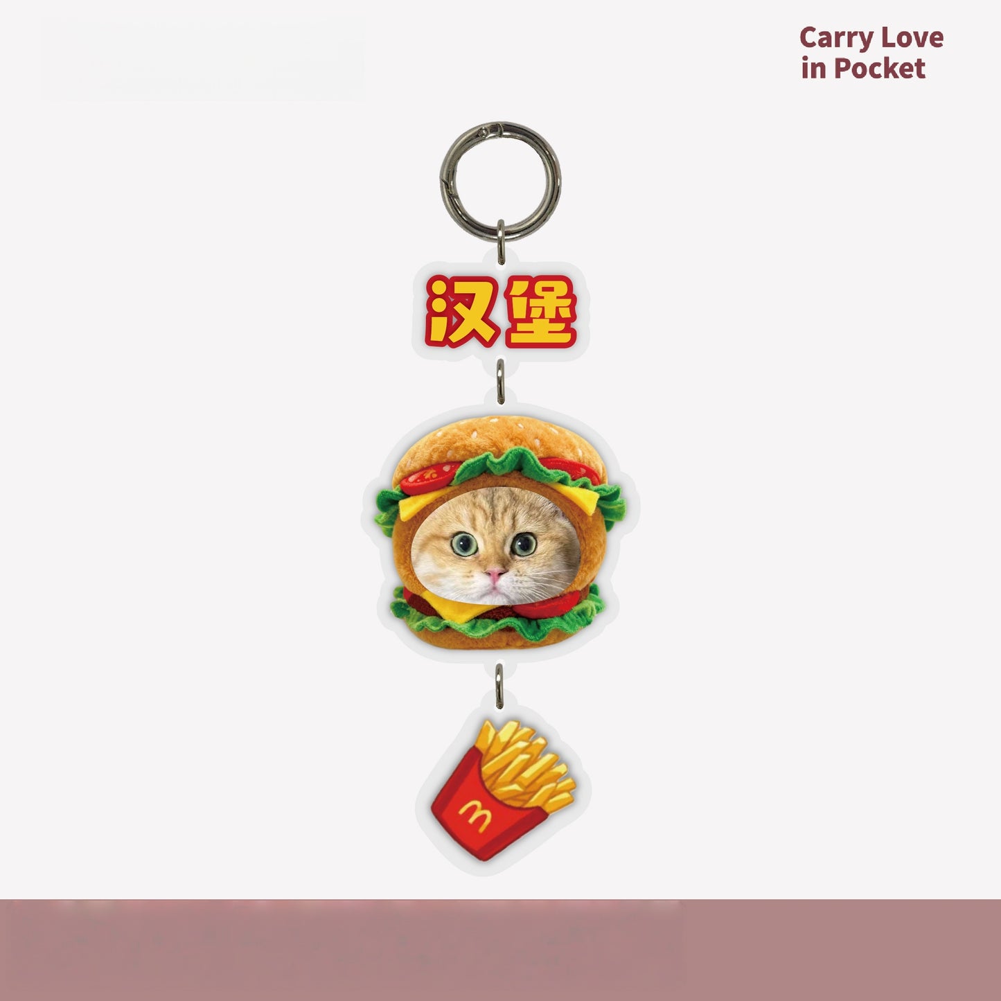 Custom Pet Photo Acrylic Bag Charm Keychain