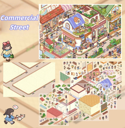 Dreamland 3D Sticker | 4 Cute Miniature Scenes