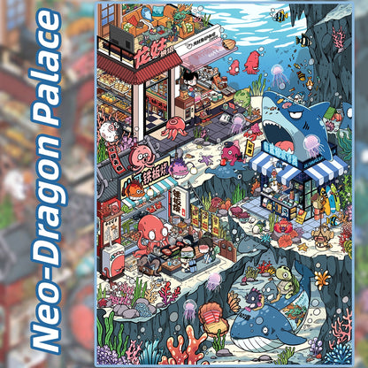 Neo-World 3D Sticker | 4 Cute Miniature Scenes