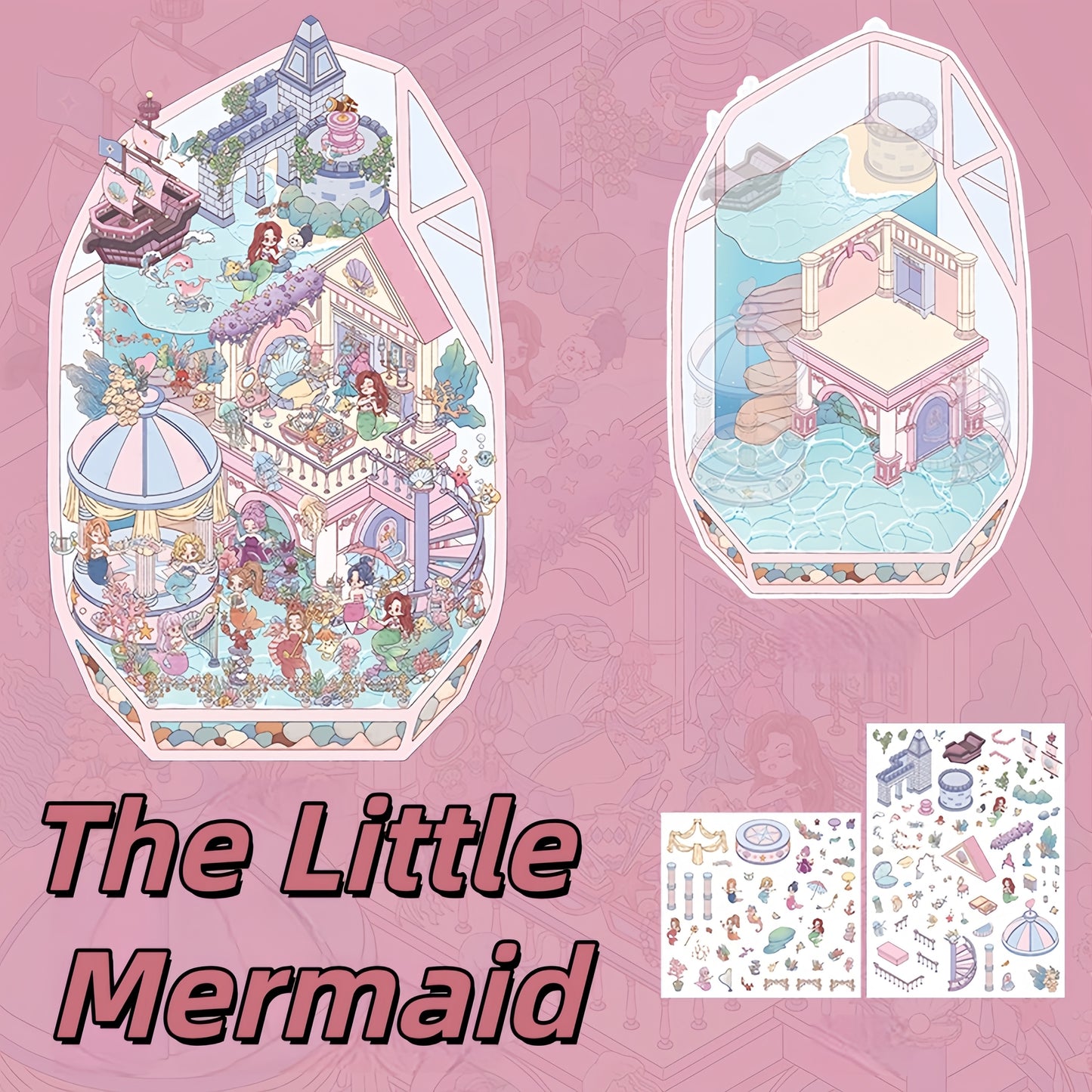 Fairy Tales Cottage 3D Sticker | 5 Cute Miniature Scenes