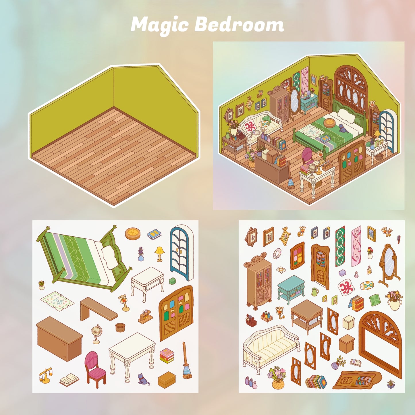 Lemon Candy 3D Sticker | 7 Cute Miniature Scenes
