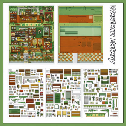Little Shops 3D Sticker | 2 Cute Miniature Scenes