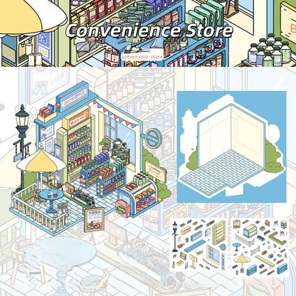 Simulation Management 3D Sticker | 9 Cute Miniature Scenes