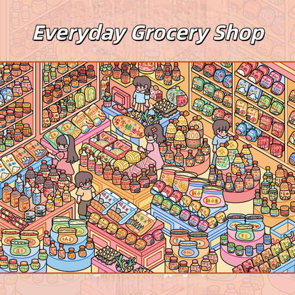 Daily Bites & Stoves 3D Sticker | 4 Cute Miniature Scenes
