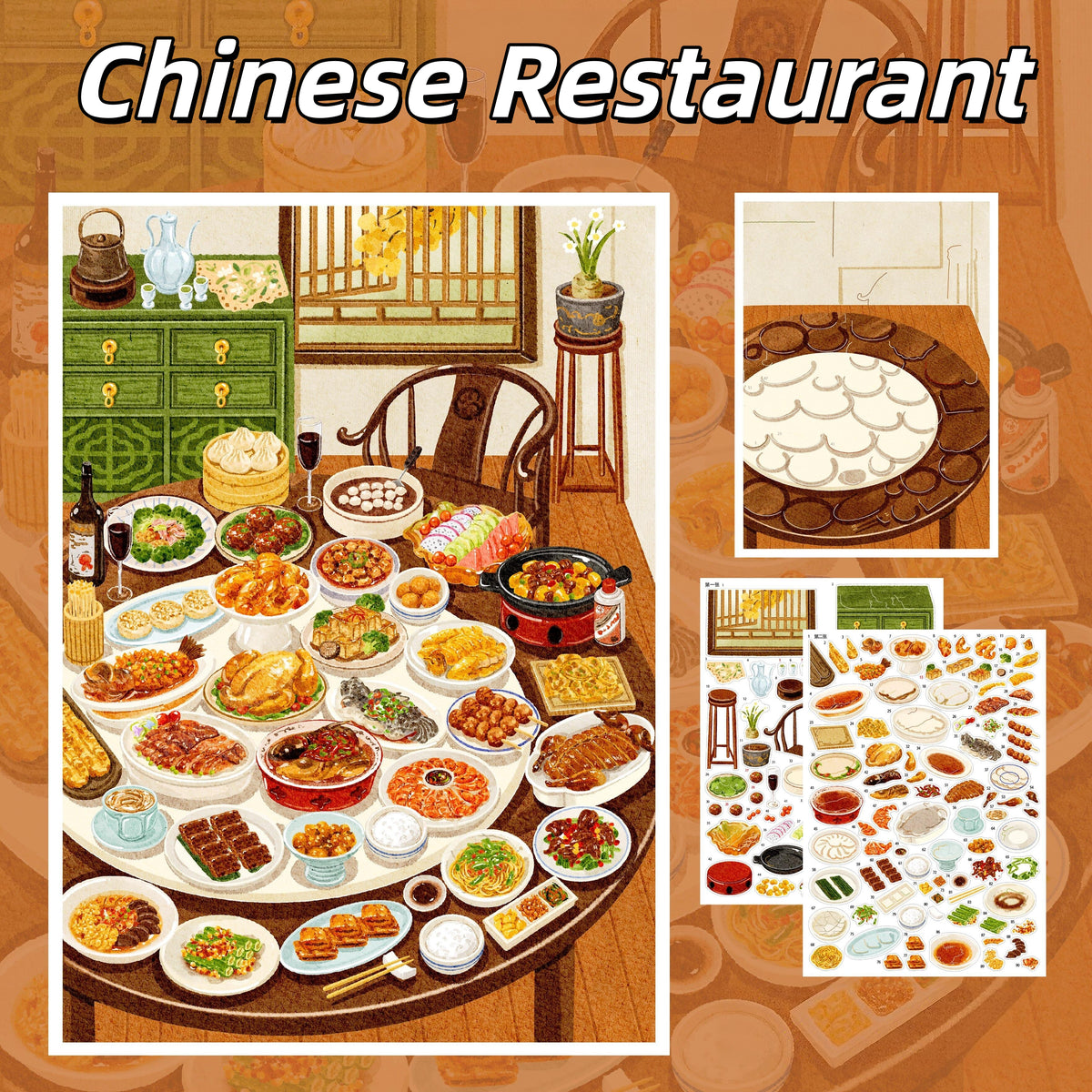Taste the World 3D Sticker | 4 Cute Miniature Scenes