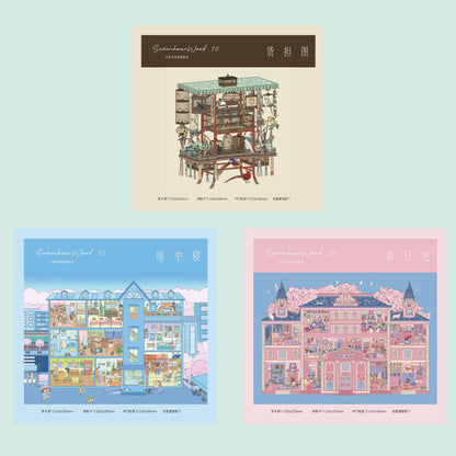 Fantasy Palace 3D Sticker | 3 Cute Miniature Scenes