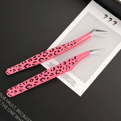 Lip & Leopard patterns Professional Sticker Tweezers