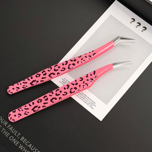Lip & Leopard patterns Professional Sticker Tweezers