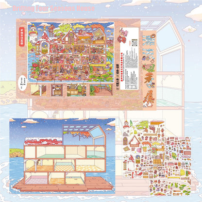 Through the Seasons 3D Sticker | 6 Cute Miniature Scenes