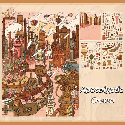 The Lost Universe 3D Sticker | 2 Cute Miniature Scenes