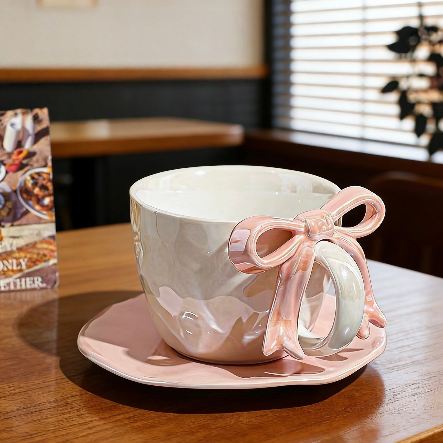Ribbon Bow Ceramic Mug