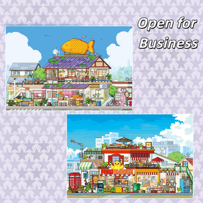 Open for Business 3D Sticker | 2 Cute Miniature Scenes