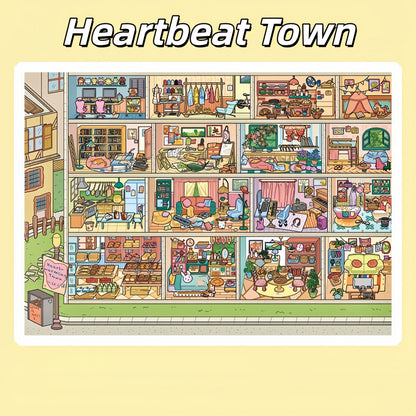 Two Towns 3D Sticker | 2 Cute Miniature Scenes