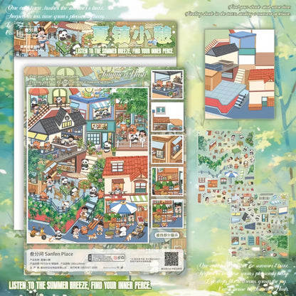 Streetscape 3D Sticker | 3 Cute Miniature Scenes