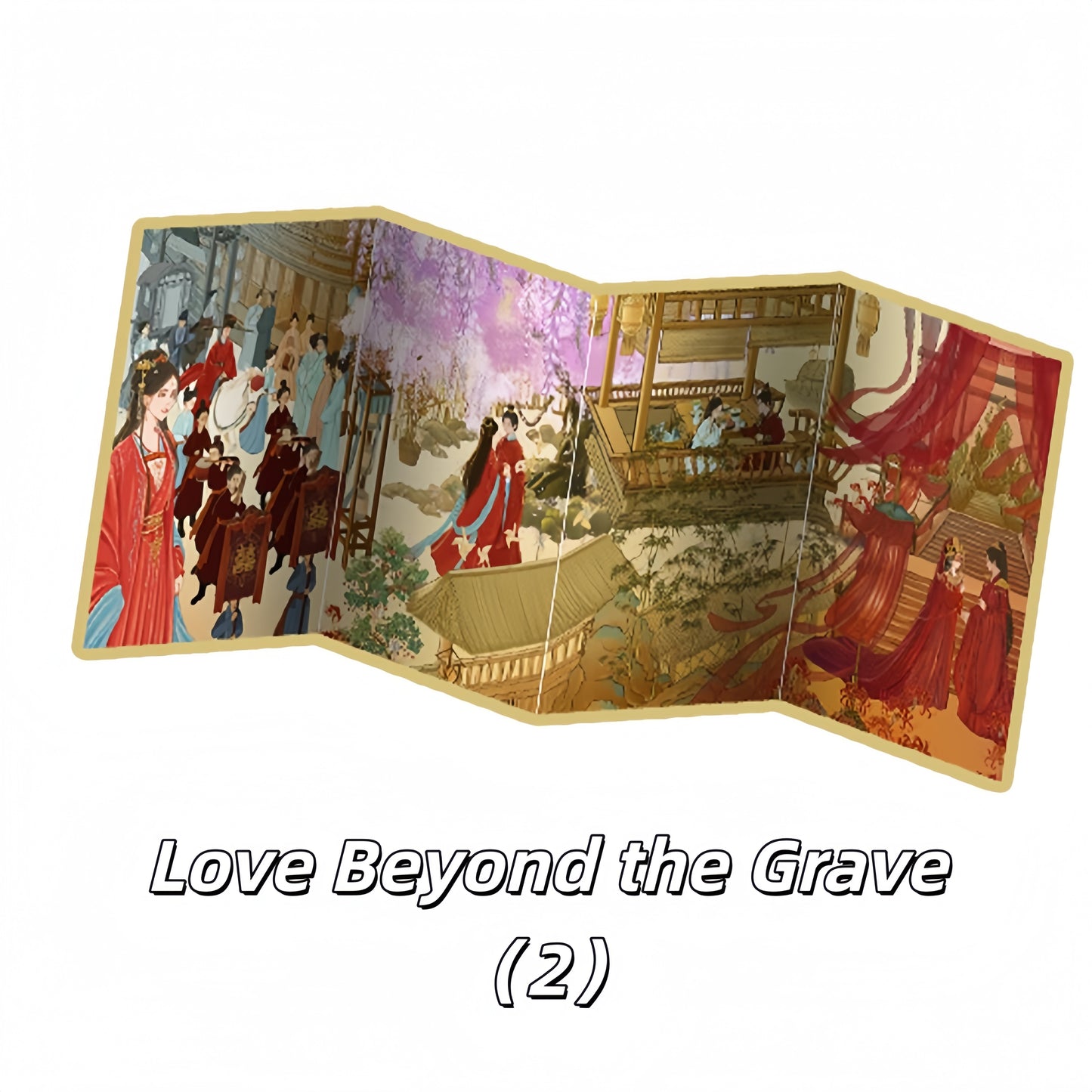 Love Beyond the Grave 3D Sticker | 2 Cute Miniature Scenes