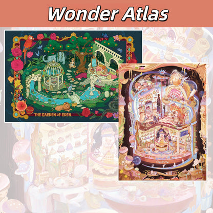 Wonder Atlas 3D Sticker | 2 Cute Miniature Scenes