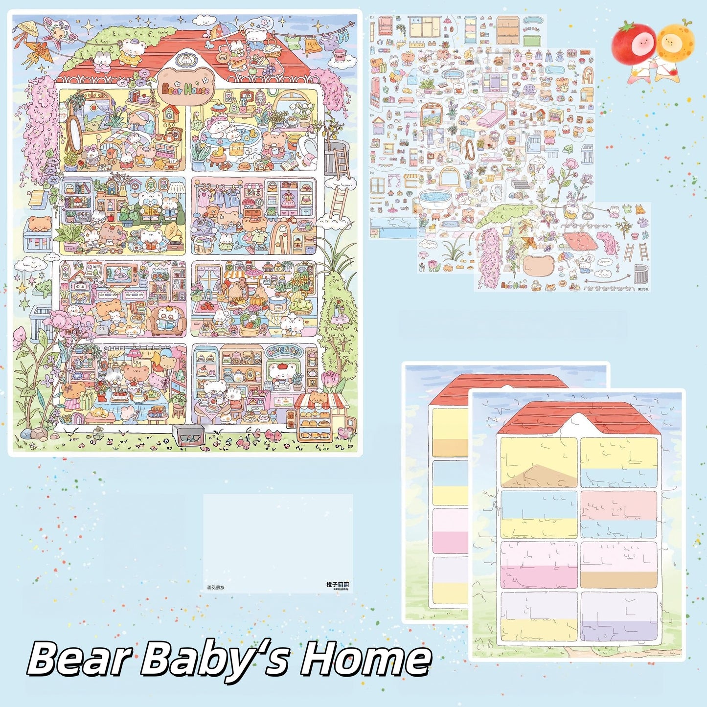 Comfort Zones 3D Sticker | 4 Cute Miniature Scenes