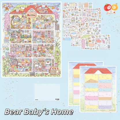 Comfort Zones 3D Sticker | 4 Cute Miniature Scenes