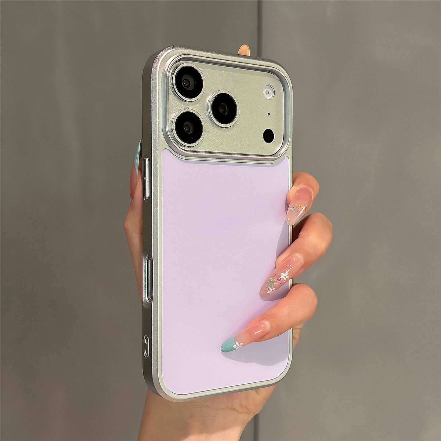 Macaron Solid Color Metal Phone Case