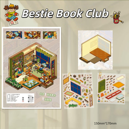 Leisure Daily 3D Sticker | 2 Cute Miniature Scenes