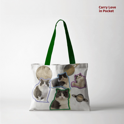 Custom Pet Photo Canvas Tote Bag