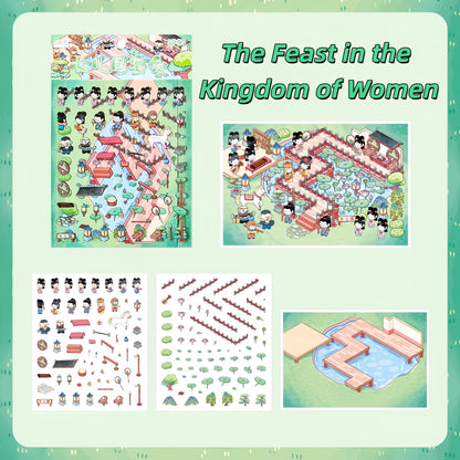 Journey to the West 3D Sticker | 4 Cute Miniature Scenes