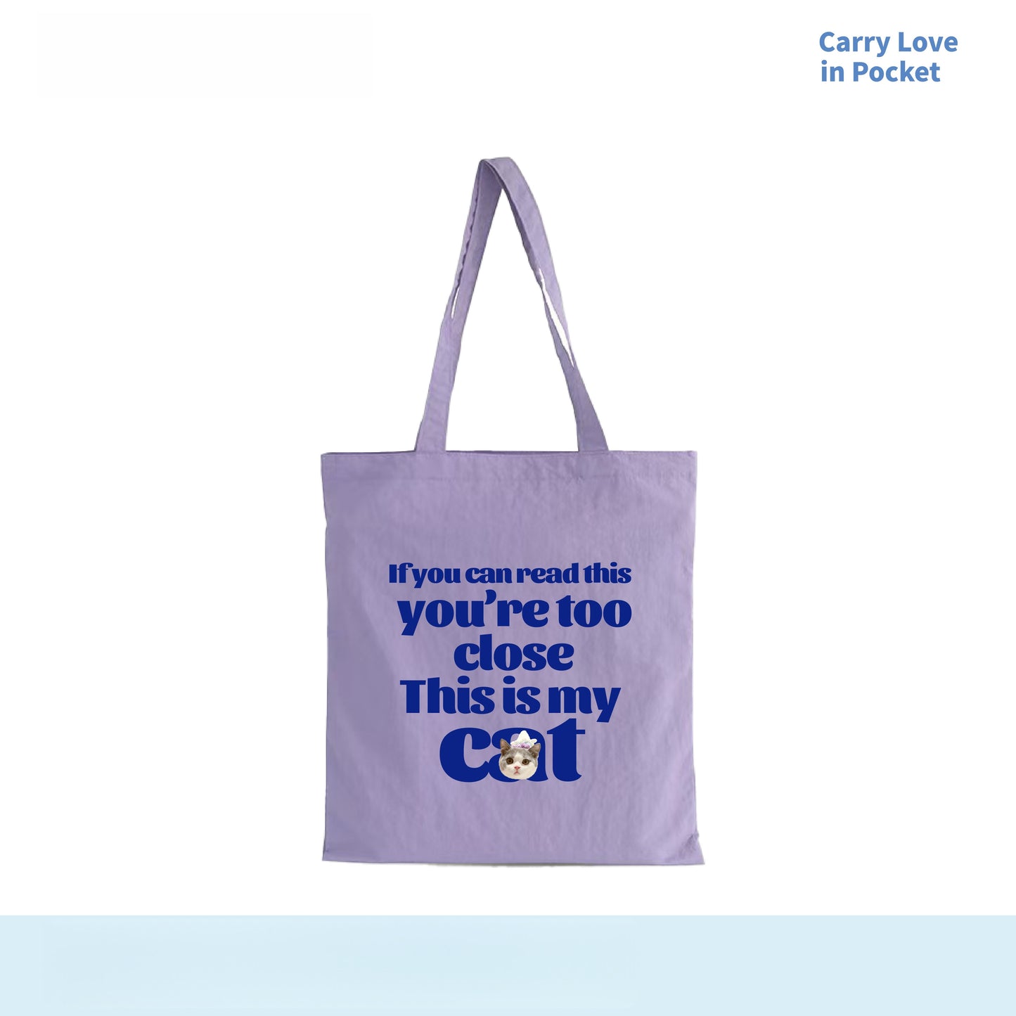 Custom Pet Photo Canvas Tote Bag