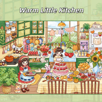 Daily Bites & Stoves 3D Sticker | 4 Cute Miniature Scenes