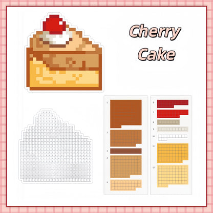 Food Pixel Bead Sticker | 6 Cute Miniature Scene