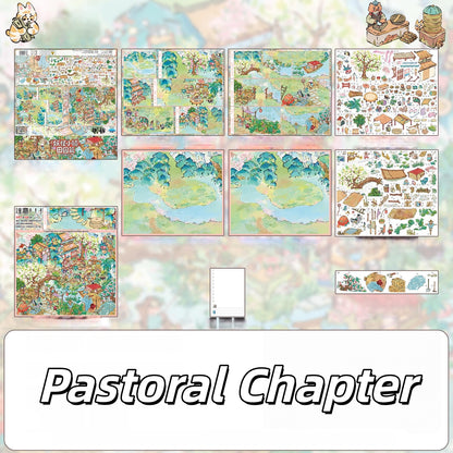 Monster Town 3D Sticker | 3 Cute Miniature Scenes